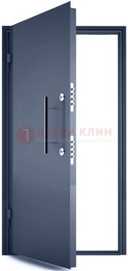 Черная металлическая бронированная дверь ДБ-1 в Троицке