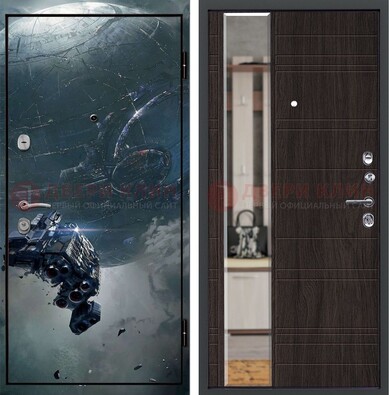 Железная дверь с фотопечатью космической фантастики ДФ-51 в Троицке