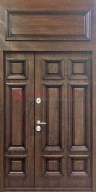 Классическая входная дверь с верхней фрамугой ДФГ-15 в Троицке
