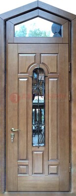 Железная дверь Винорит с фрамугой для частного дома ДФГ-34 в Троицке
