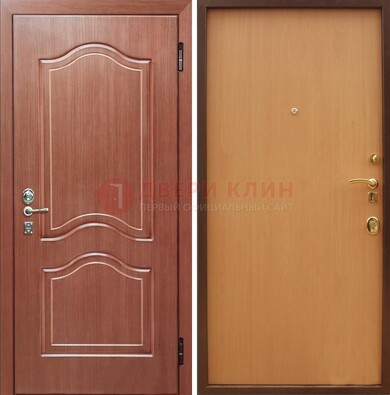 Входная дверь отделанная МДФ и ламинатом внутри ДМ-159 в Троицке