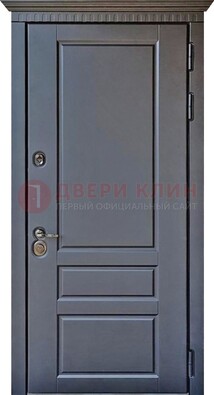 Тёмная входная дверь для коттеджа с МДФ ДМ-528 в Троицке