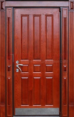 Красная входная дверь для улицы с МДФ ДМ-532 в Троицке