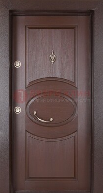 Железная дверь с массивом дуба в стиле классика ДМД-55 в Троицке