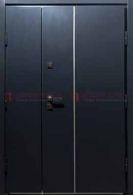 Темная металлическая дверь с порошковым покрытием ДП-220 в Троицке