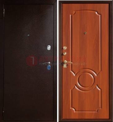 Темная железная дверь с порошковым напылением ДП-46 в Троицке