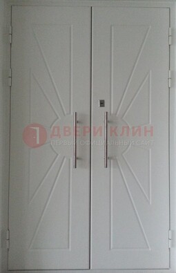 Парадная двухстворчатая дверь с фрезерованным МДФ ДПР-14 в Троицке