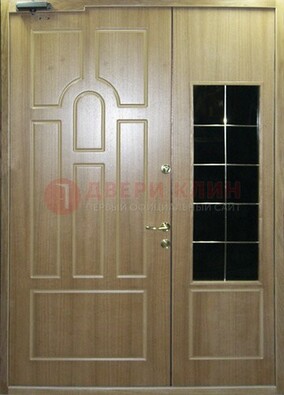 Входная дверь Дверь со вставками из черного стекла ДПР-42 в Троицке