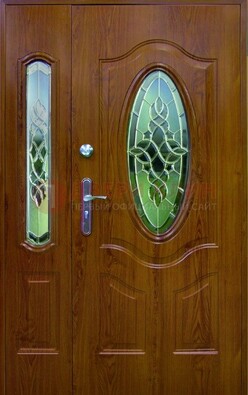Парадная дверь со стеклянными вставками ДПР-73 для дома в Троицке