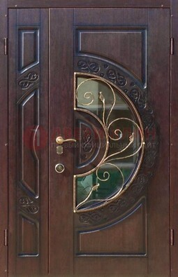 Полуторная железная дверь Винорит в классическом стиле ДСК-272 в Троицке