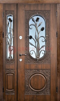 Железная дверь с виноритом и ковкой ДВТ-180 в Троицке