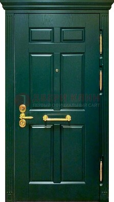 Классическая зеленая дверь с виноритом на улицу ДВТ-248 в Троицке