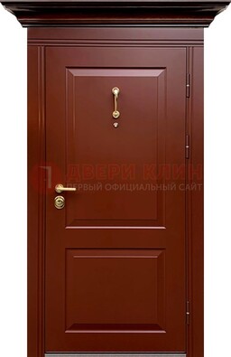 Красная железная дверь винорит для частного дома ДВТ-251 в Троицке