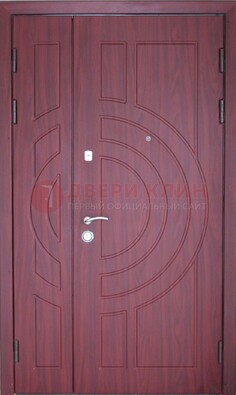 Тамбурная красная железная дверь с виноритом ДВТ-3 в Троицке