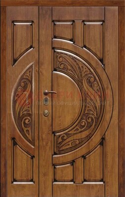 Коричневая входная дверь с виноритом ДВТ-5 в Троицке