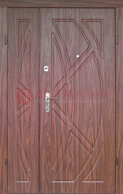 Железная тамбурная полуторная дверь с МДФ ПЛ-7 в Троицке